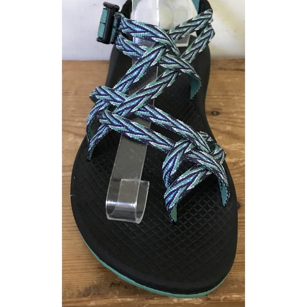 Chaco ZX/1 Cloud Sport Blue Green Strap Womens Teal Turquoise Aqua Sandals 7 - Picture 2 of 7